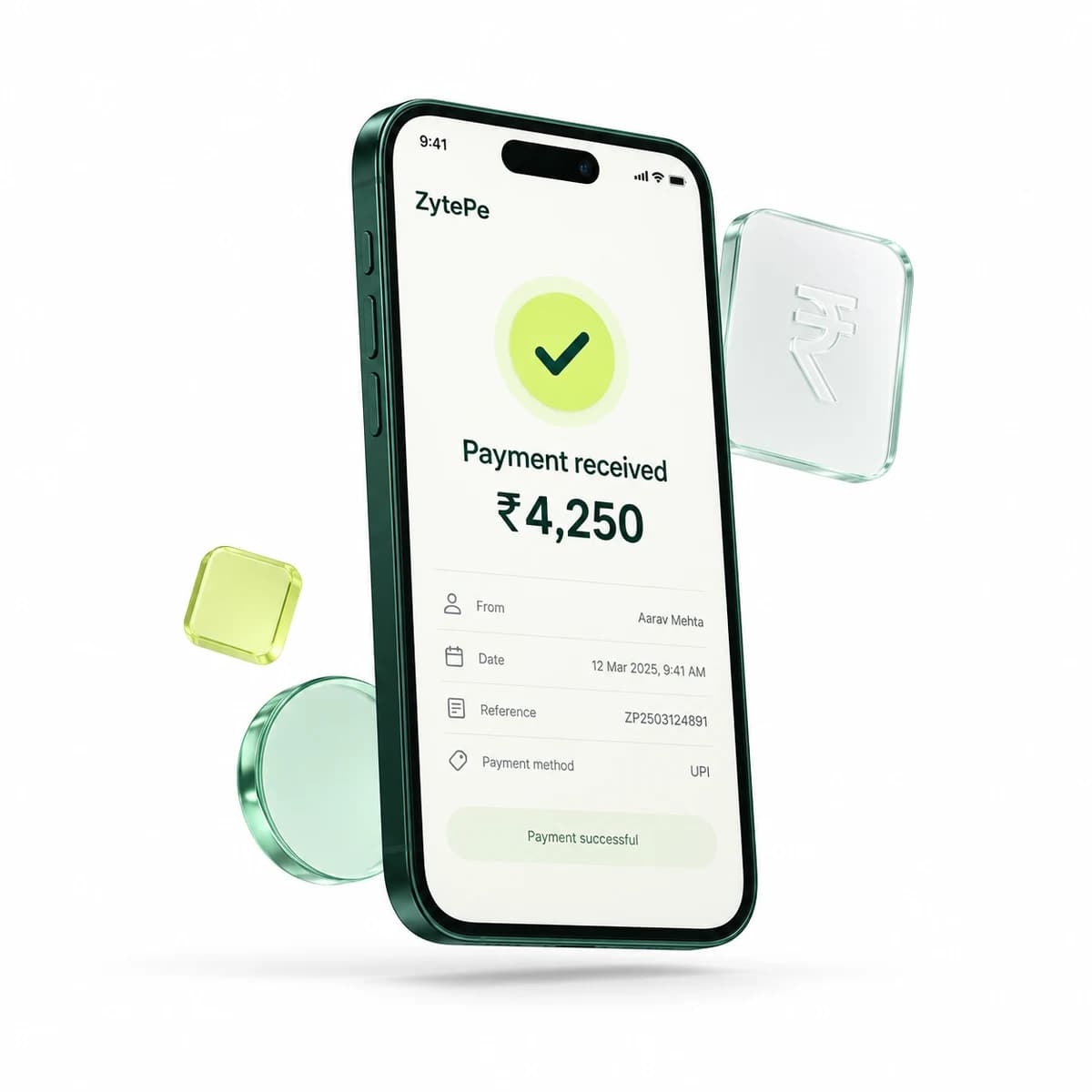 Illustrated mobile payment interface